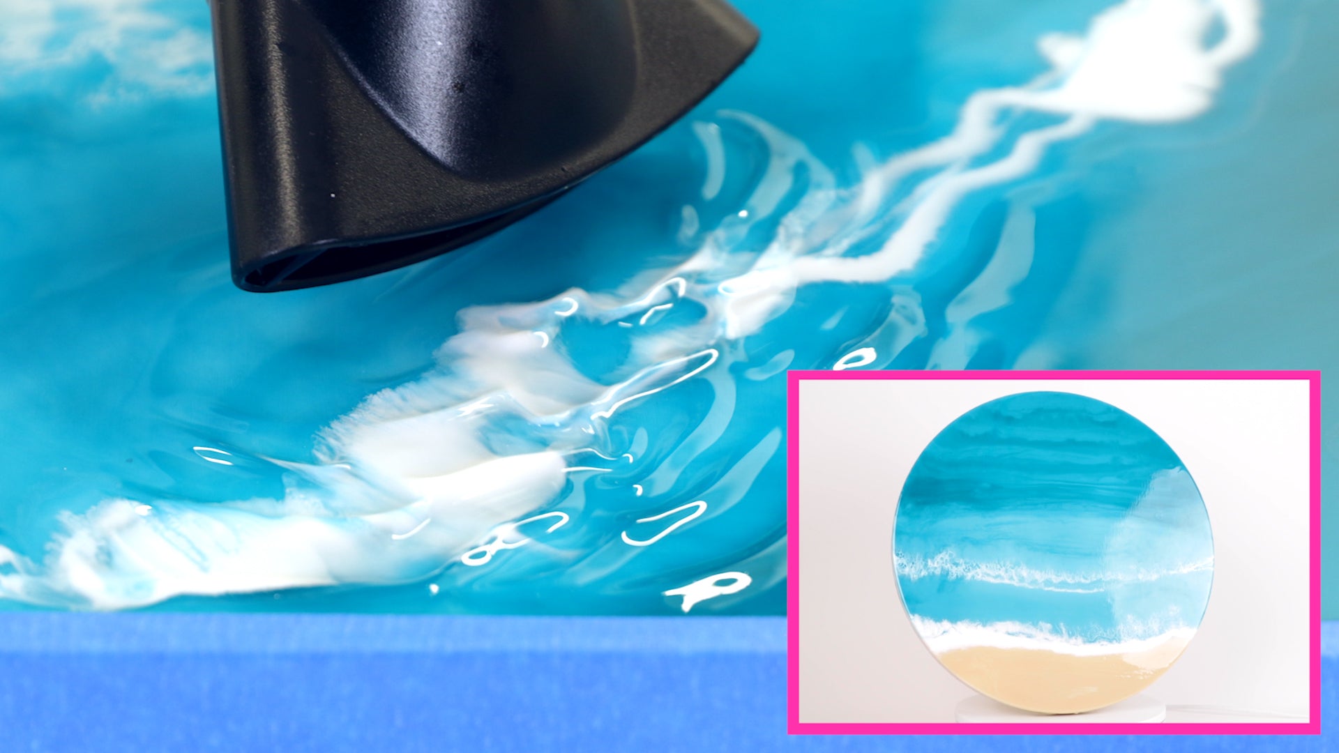 Realistic Water Effect in Resin Wall Art: Resin Art Tutorial 