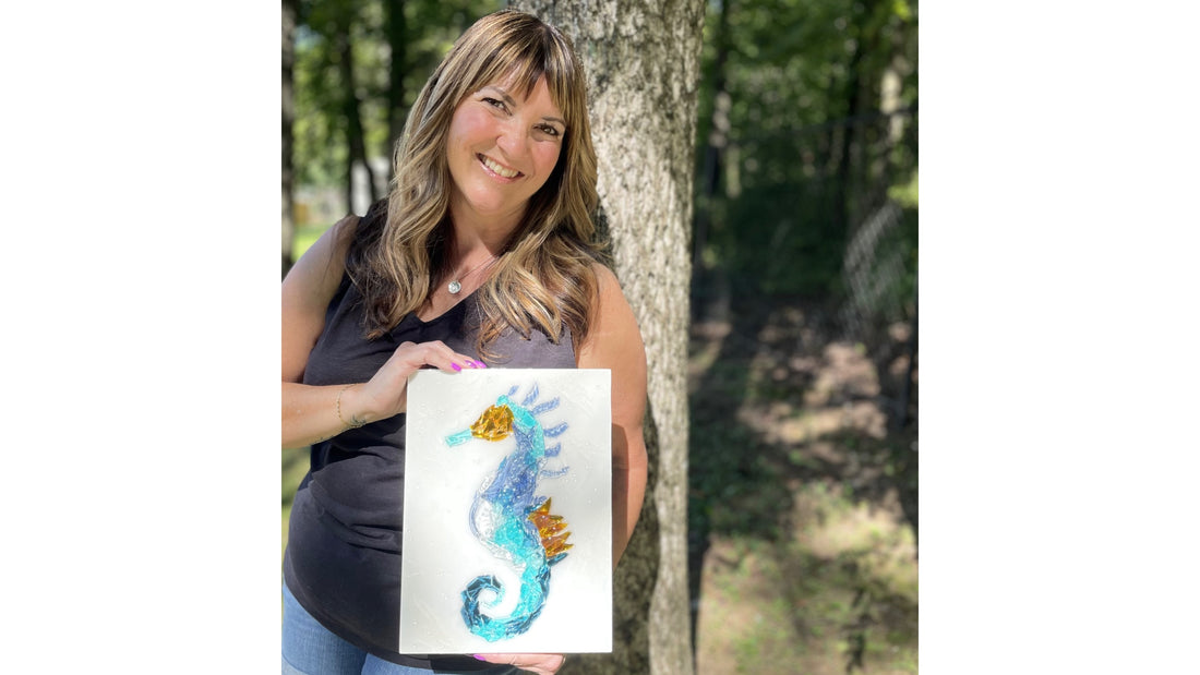 How To Create A Resin & Glass Mosaic Seahorse