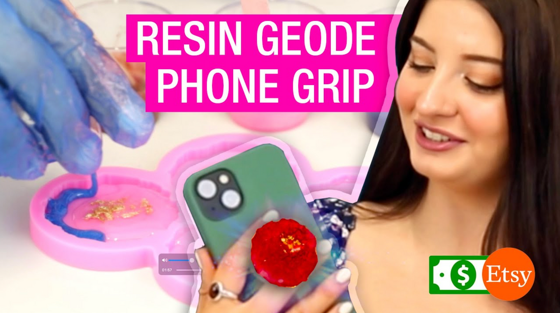 How To Make A Resin Geode Phone Grip